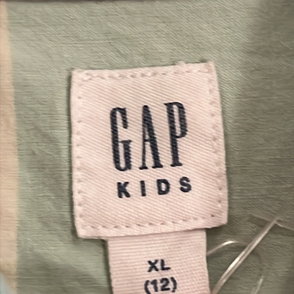 GAP KIDS Youth Boys Pastel Plaid Casual Button Down Shirt Long Sleeve Cotton EUC - Picture 4 of 6